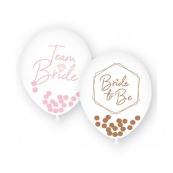 Μπαλόνια Με Κομφετί  Bride To Be & Team bride/ 6 τεμ