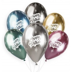 Σετ Μπαλόνια Shiny Happy Birthday (5 τεμ)