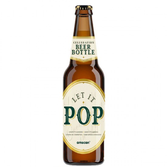 Μπουκάλι Μπύρας με Χρυσό Κομφετί ‘Let it Pop’