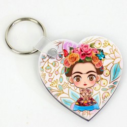 Μπρελόκ Καρδιά Frida Kahlo