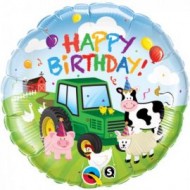 Μπαλόνι Foil 18" Στρογγυλό Happy Birthday FARM