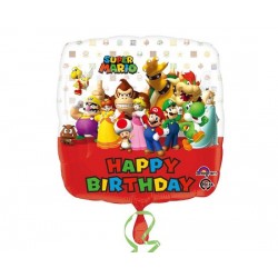 Μπαλόνι Foil Happy Birthday Super Mario Bros / 43εκ