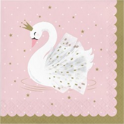 Xαρτοπετσέτες Mεγάλες "Stylish Swan" 16.5x16.5cm Creative Converting (16 τεμάχια)
