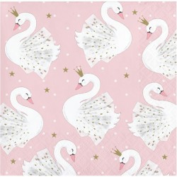 Xαρτοπετσέτες Mικρές "Stylish Swan" 12.7x12.7 cm Creative Converting (16 τεμάχια)