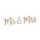 Ξύλινο διακοσμητικό τραπεζιού Χρυσό Mr & Mrs Ξύλινο διακοσμητικό τραπεζιού Χρυσό Mr & Mrs