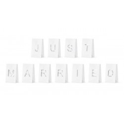 Φαναράκια για κεράκια “Just Married” (11 τεμ)