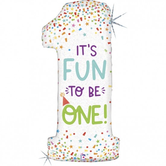 Μπαλόνι Foil Αριθμός 1 Fun to be One 117 εκ Μπαλόνι Foil Αριθμός 1 Fun to be One 117 εκ