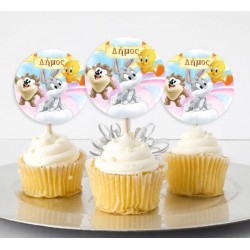 Topper Cupcake Baby Looney Tunes (6 τεμ)