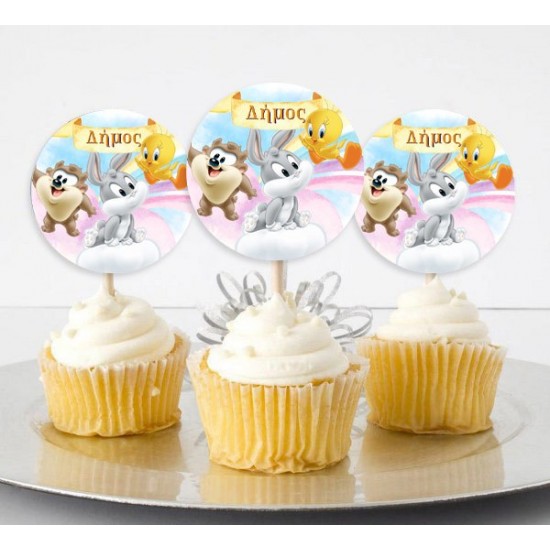 Topper Cupcake Baby Looney Tunes (6 τεμ) Topper Cupcake Baby Looney Tunes (6 τεμ)