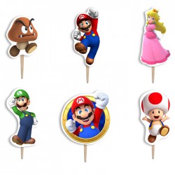 Οδοντογλυφίδες Πάρτυ Super Mario (6 τεμ)