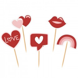 Οδοντογλυφίδες καρδούλες – Love (25 τεμ)