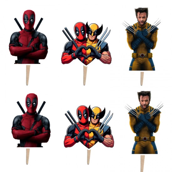 Οδοντογλυφίδες Deadpool & Wolverine (6 τεμ) Οδοντογλυφίδες Deadpool & Wolverine (6 τεμ)