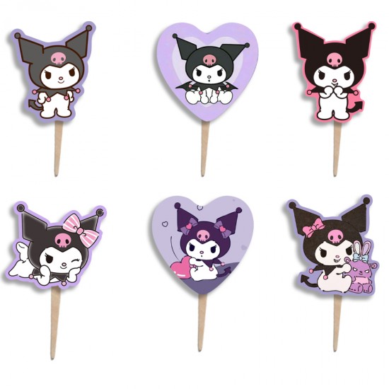 Οδοντογλυφίδες Kuromi (6 τεμ) Οδοντογλυφίδες Kuromi (6 τεμ)