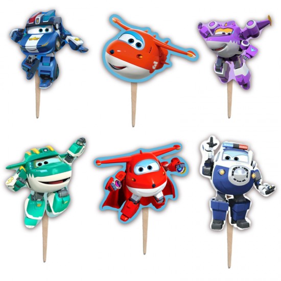 Οδοντογλυφίδες Super Wings (6 τεμ) Οδοντογλυφίδες Super Wings (6 τεμ)