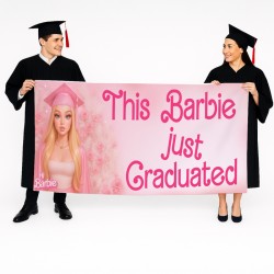 Πανό Αποφοίτησης – Barbie με φωτογραφία