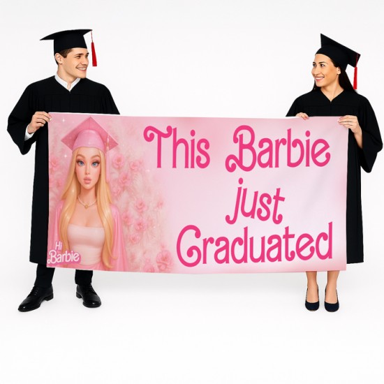 Πανό Αποφοίτησης – Barbie με φωτογραφία
