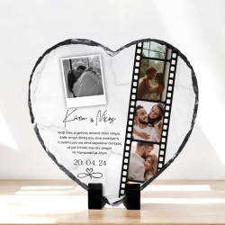 Πέτρινη Κορνίζα Καρδιά με Φωτογραφία – Φιλμ