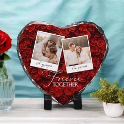 Πέτρινη Κορνίζα Καρδιά με Φωτογραφία – Forever