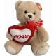 Αρκουδάκι με Φιόγκο και Καρδιά 23cm (Τυχαία Επιλογή)
