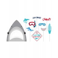 Photobooth Props Πάρτυ Με Καρχαρίες (10 τεμάχια)