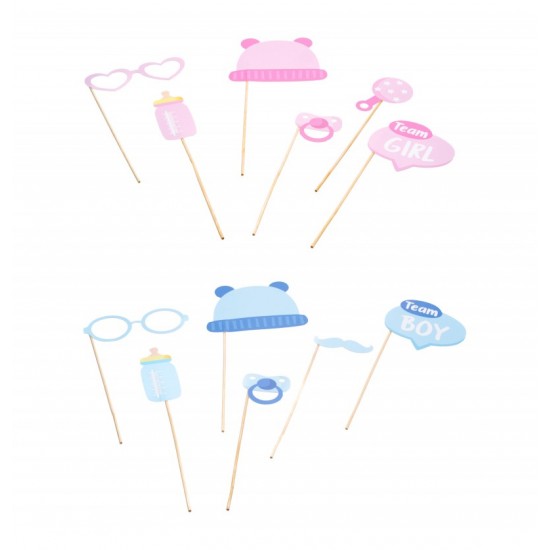 Στικάκια Photobooth Gender Reveal (12 τεμ) Στικάκια Photobooth Gender Reveal (12 τεμ)