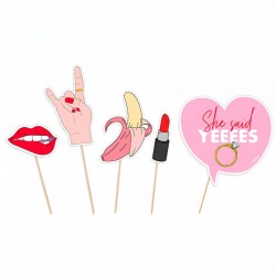 Photobooth Props “She said Yes!” (5 τεμ)