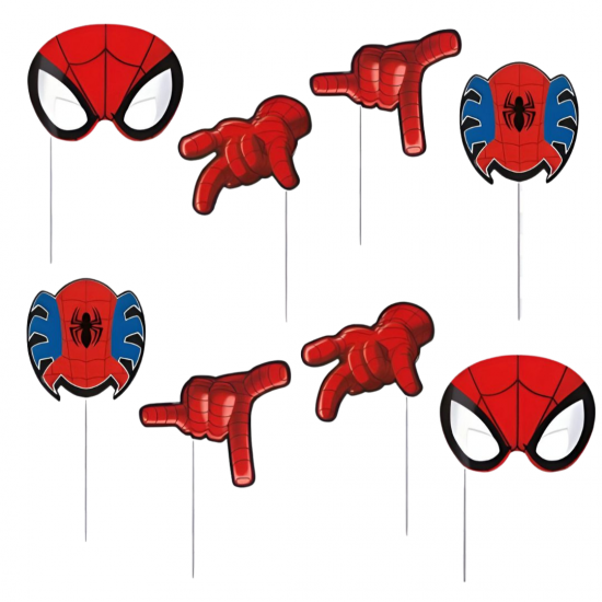 Photobooth Props Spiderman (8 τεμ) Photobooth Props Spiderman (8 τεμ)