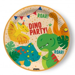 Πιάτα Μεγάλα Dino Party (8 τεμ)