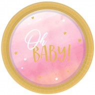 Πιάτα Μεγάλα Oh Baby Girl (8 τεμ)