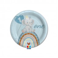 Γαλάζια Πιάτα γλυκού – One ελεφαντάκι (8 τεμ)