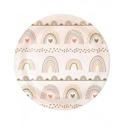 Πιάτα Mικρά Xάρτινα Boho Rainbow Creative Converting (8 Tεμάχια)