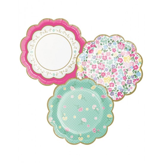 Πιάτα Mικρά Xάρτινα Floral Tea Party (8 Tεμάχια) Πιάτα Mικρά Xάρτινα Floral Tea Party (8 Tεμάχια)
