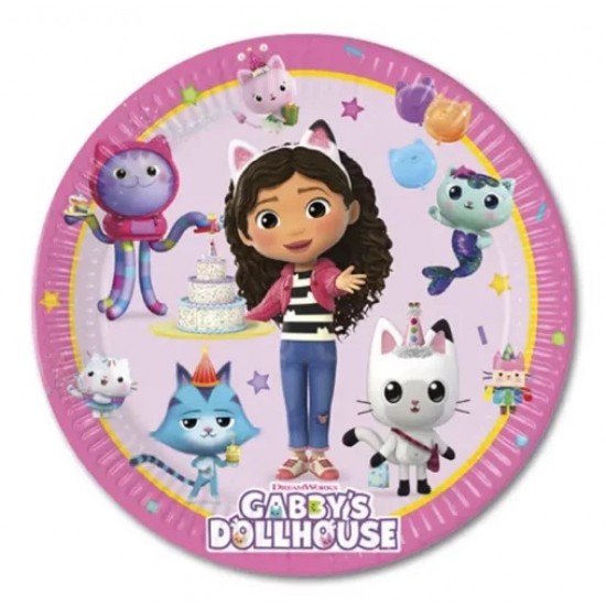 Πιάτα Μεγάλα Gabby's Dollhouse (8 τεμ) Πιάτα Μεγάλα Gabby's Dollhouse (8 τεμ)