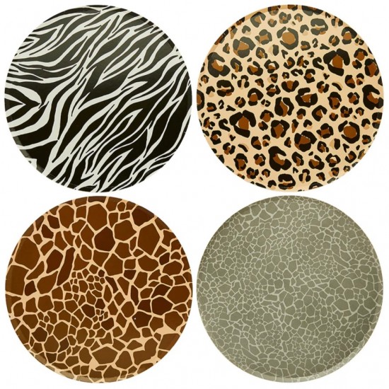 Πιάτα Μεγάλα Animal Print (8 τεμ)