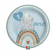 Γαλάζια Πιάτα φαγητού – One ελεφαντάκι (8 τεμ)