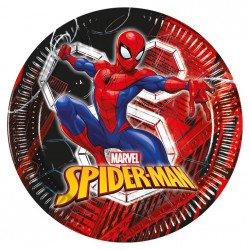 Πιάτα Μεγάλα Spiderman – World of Web (8 τεμ)