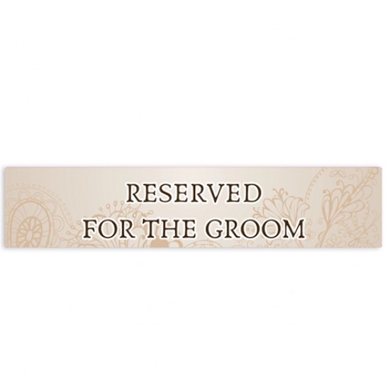 Πινακίδα αυτοκινήτου γάμου “Reserved for the Groom” Πινακίδα αυτοκινήτου γάμου “Reserved for the Groom”