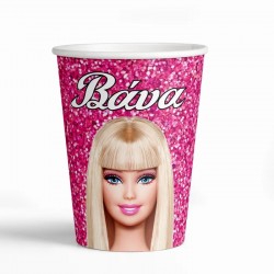 Ποτήρια με όνομα Barbie (6 τεμ)