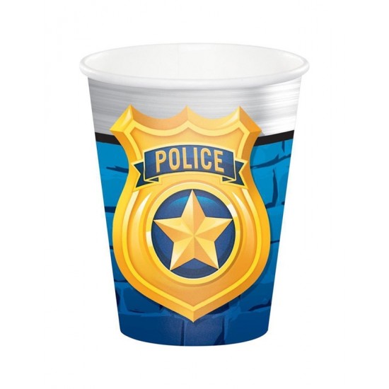 Ποτήρια "Police Party" 266ml (8 τεμάχια) Ποτήρια "Police Party" 266ml (8 τεμάχια)