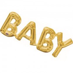 Μπαλόνι Foil Φράση Baby Χρυσό 