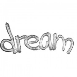 Μπαλόνι Foil Φράση Dream Ασημί 