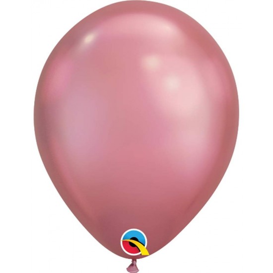 11'' Chrome Ροζ λάτεξ μπαλόνι