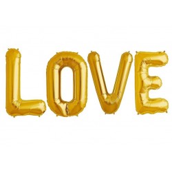 Μπαλόνι Foil LOVE Χρυσό (4 τεμ.)