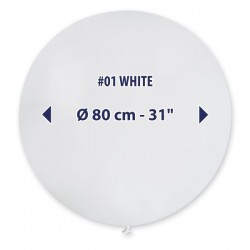 Μπαλόνι Μεγάλο 80cm - 31'' Άσπρο 