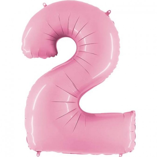 Μπαλόνι 66 εκ παστέλ ροζ Αριθμός 2