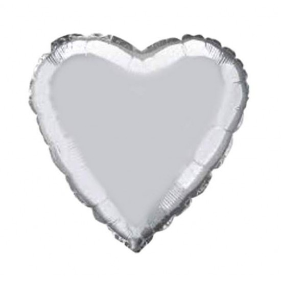 Μπαλόνι Foil 18'' Ασημί Καρδιά Μπαλόνι Foil 18'' Ασημί Καρδιά