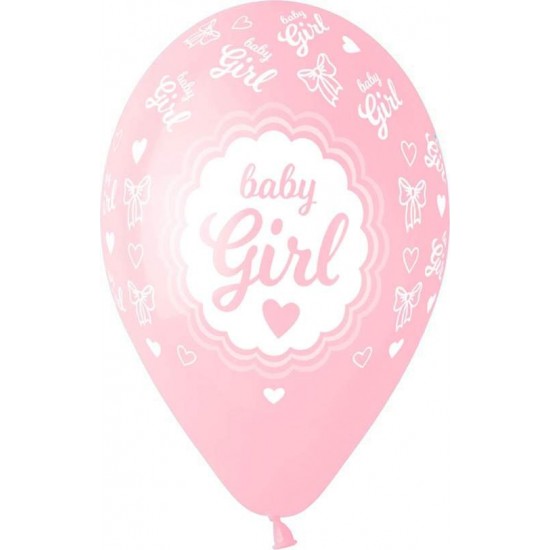 Μπαλόνι Λάτεξ 13" Baby Girl καρδούλες Μπαλόνι Λάτεξ 13" Baby Girl καρδούλες