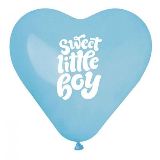 Μπαλόνι Λάτεξ Καρδιά 17" Sweet Little Boy Μπαλόνι Λάτεξ Καρδιά 17" Sweet Little Boy