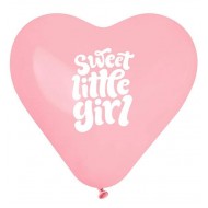Μπαλόνι Λάτεξ Καρδιά 17" Sweet Little Girl