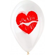 Μπαλόνι Λάτεξ 12" Διάφανο Χείλη Καρδούλα